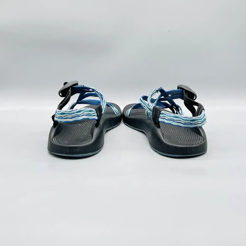 Chaco Sandals Womens 9 Blue Strappy Adjustable Outdoor Hiking Shoes
